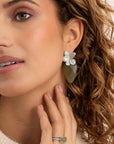 Twist Ring Lime Jade | Zilver