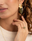 Twist Ring Lime Jade Twist | 9 karaat