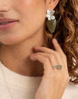 Twist Ring Lime Jade | Zilver