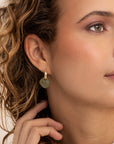 Lime Jade Cushion Cut oorbel edelstenen