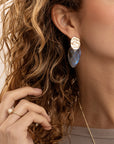 Labradorite Blossom oorbel edelstenen