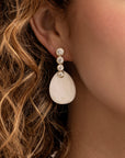 Mother of Pearl Afterglow oorbel edelstenen