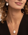 Mother of Pearl Medium Oval ketting edelsteen