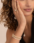 Parel Saturn Interstellar Armbanden Stack | Goudkleurig