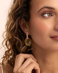 Light Citrine Quartz Afterglow oorbel edelsteen