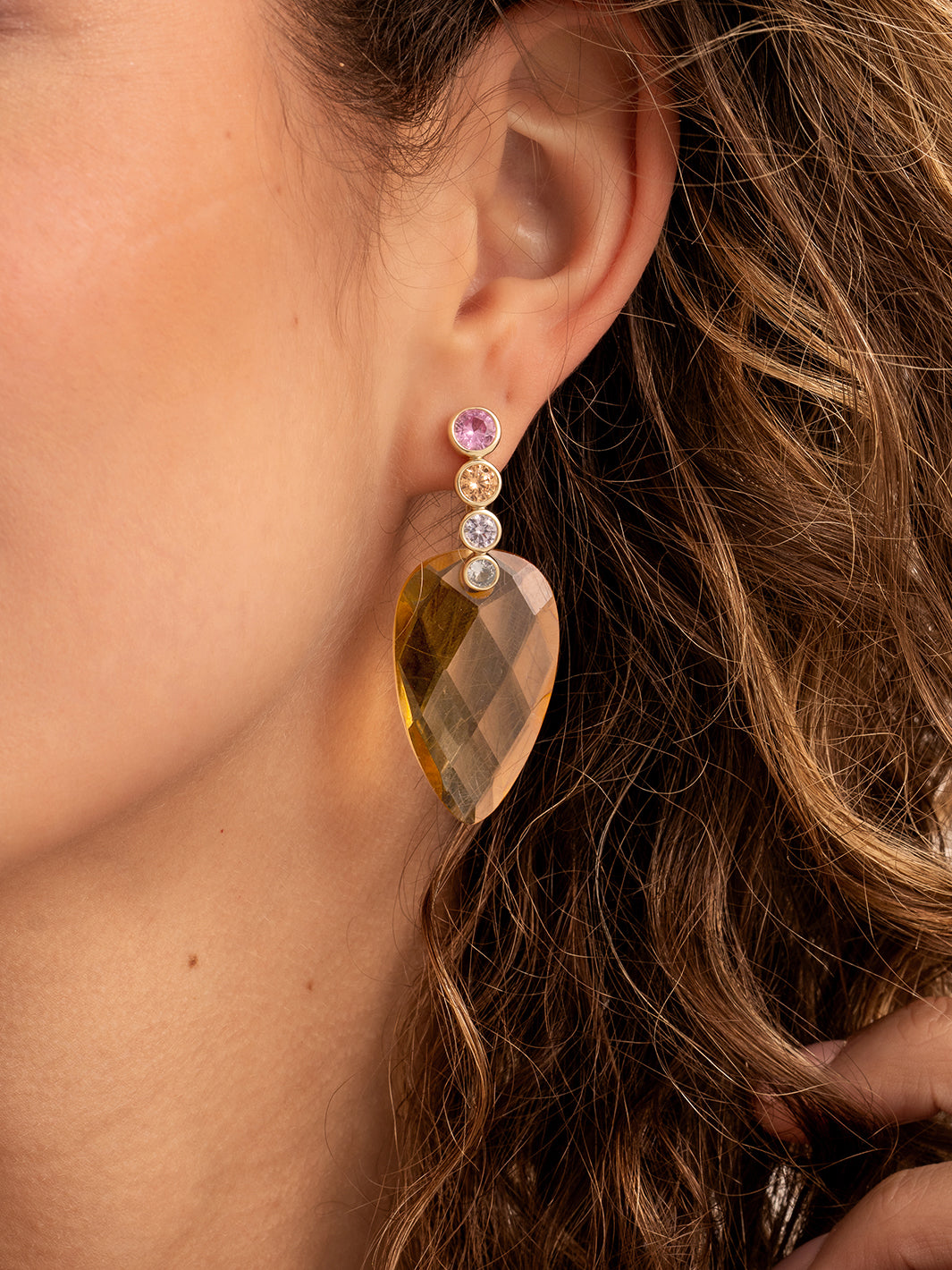 Light Citrine Quartz Blossom edelstenen