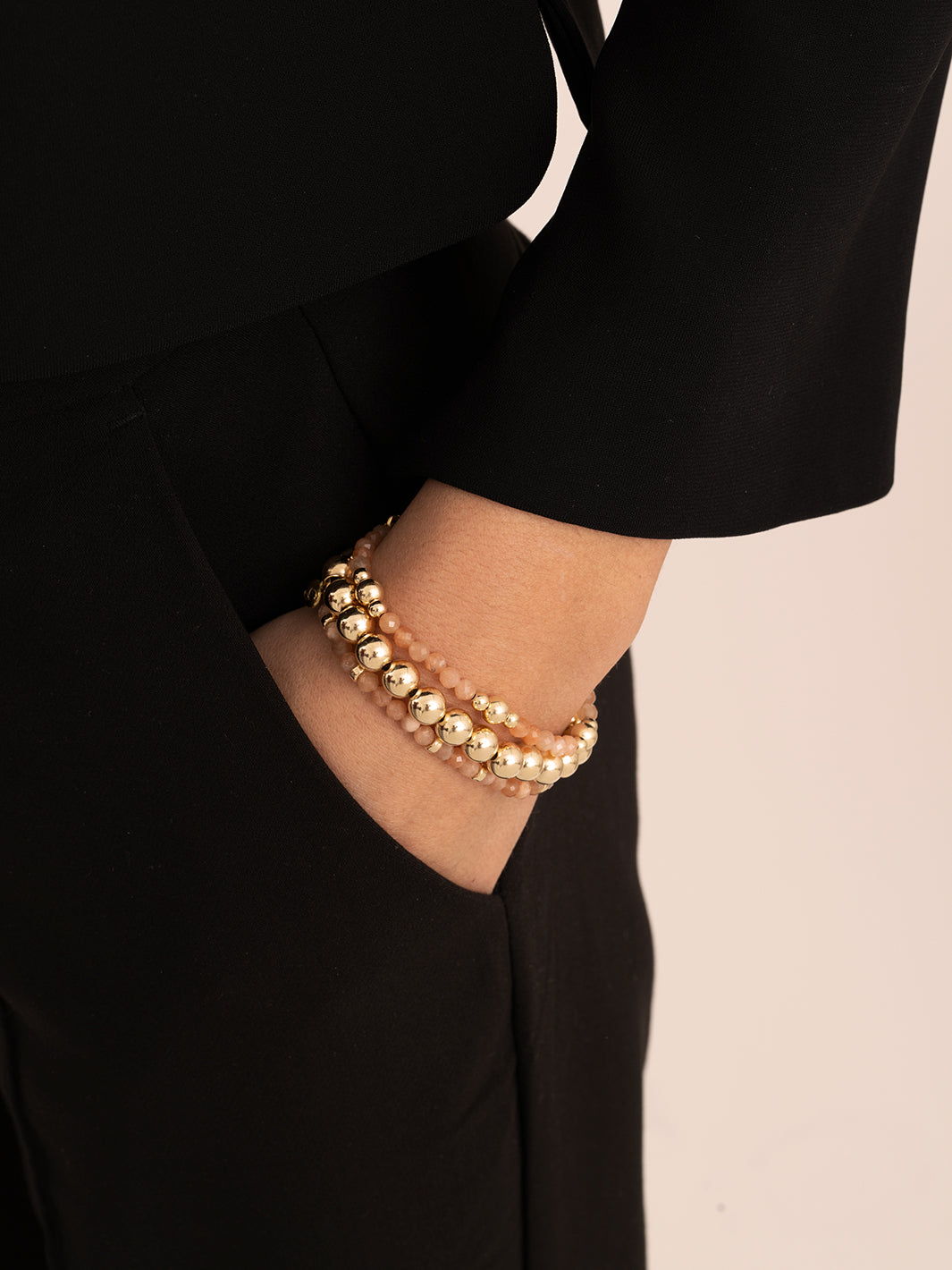 Sunstone Roundel Bold Mix Armbanden Stack | Goudkleurig