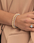 Opalite Interstellar Saturn Large Armbanden Stack | Goudkleurig