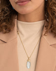 Leaf Opalite ketting edelsteen facet