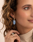 Opalite - Leaf small oorbel edelstenen