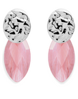 Cherry Quartz Leaf Fuse Oorbellen Set | Zilver