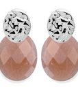 Sunstone Large Oval Fuse Oorbellen Set | Zilver