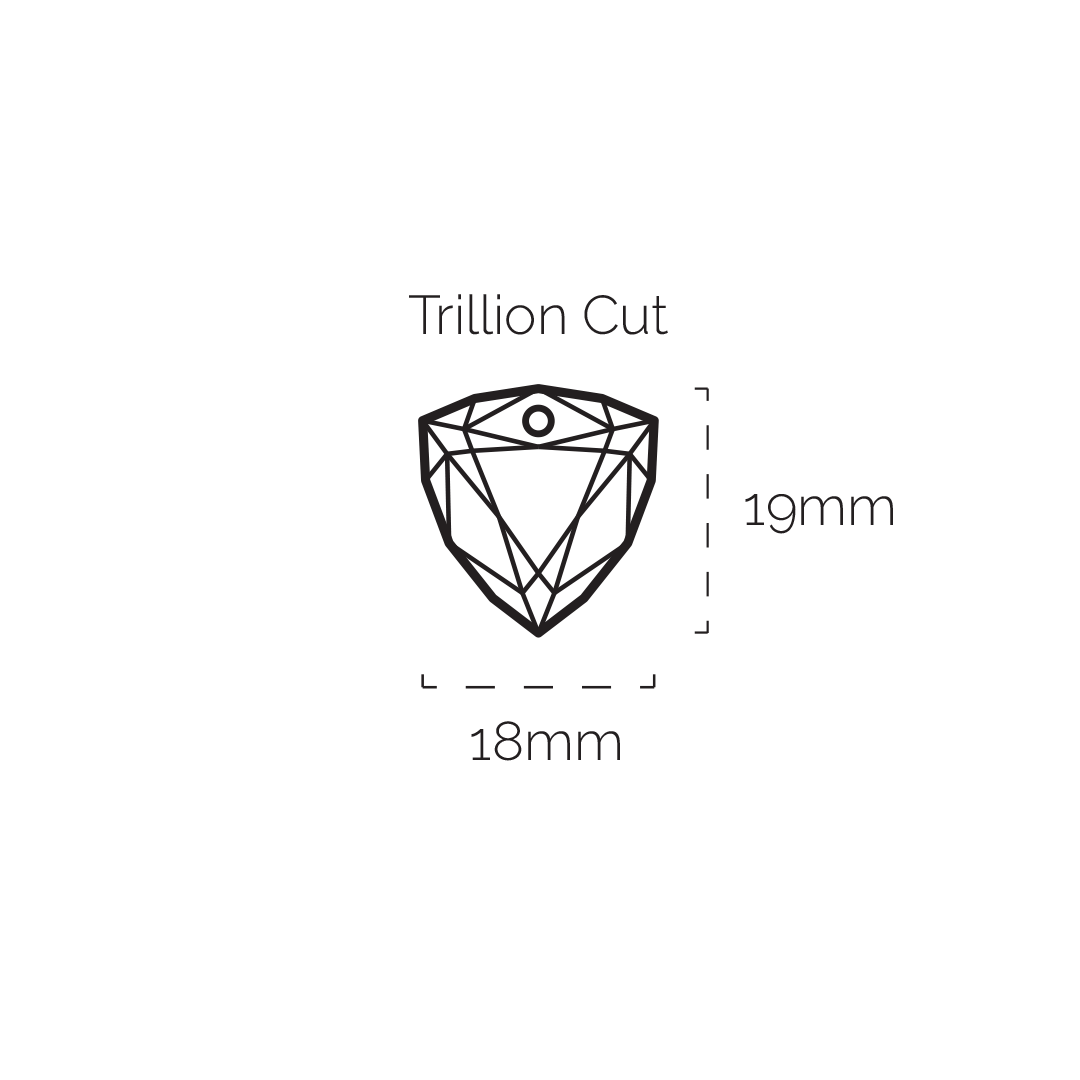 Moonstone Trillion Cut ketting edelsteen