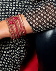 Red Jade Twist Armband