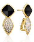 Edge Crystal Onyx Oorstekers