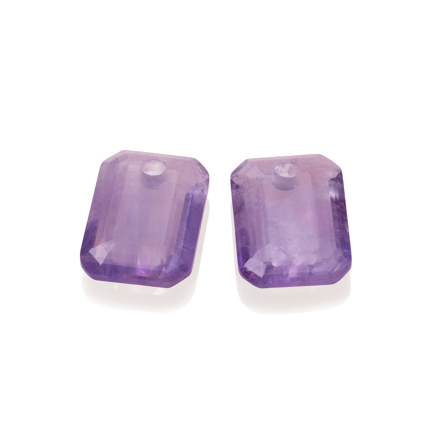 Echte Amethyst Baguette oorbel edelstenen van Sparkling - Mix & match met jouw favoriete oorbellen voor een gepersonaliseerde stijl!