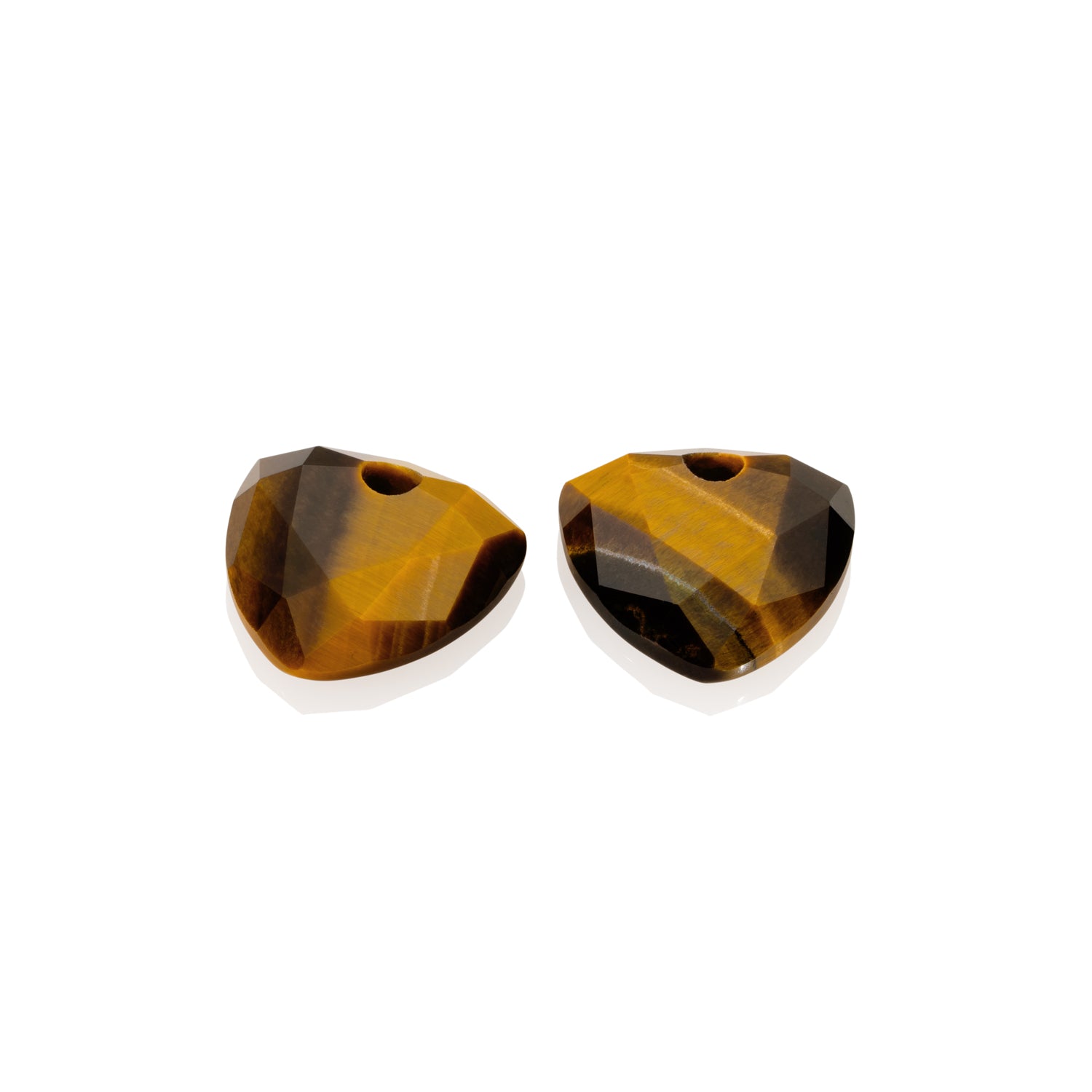 Tiger Eye Trillion Cut oorbel edelstenen