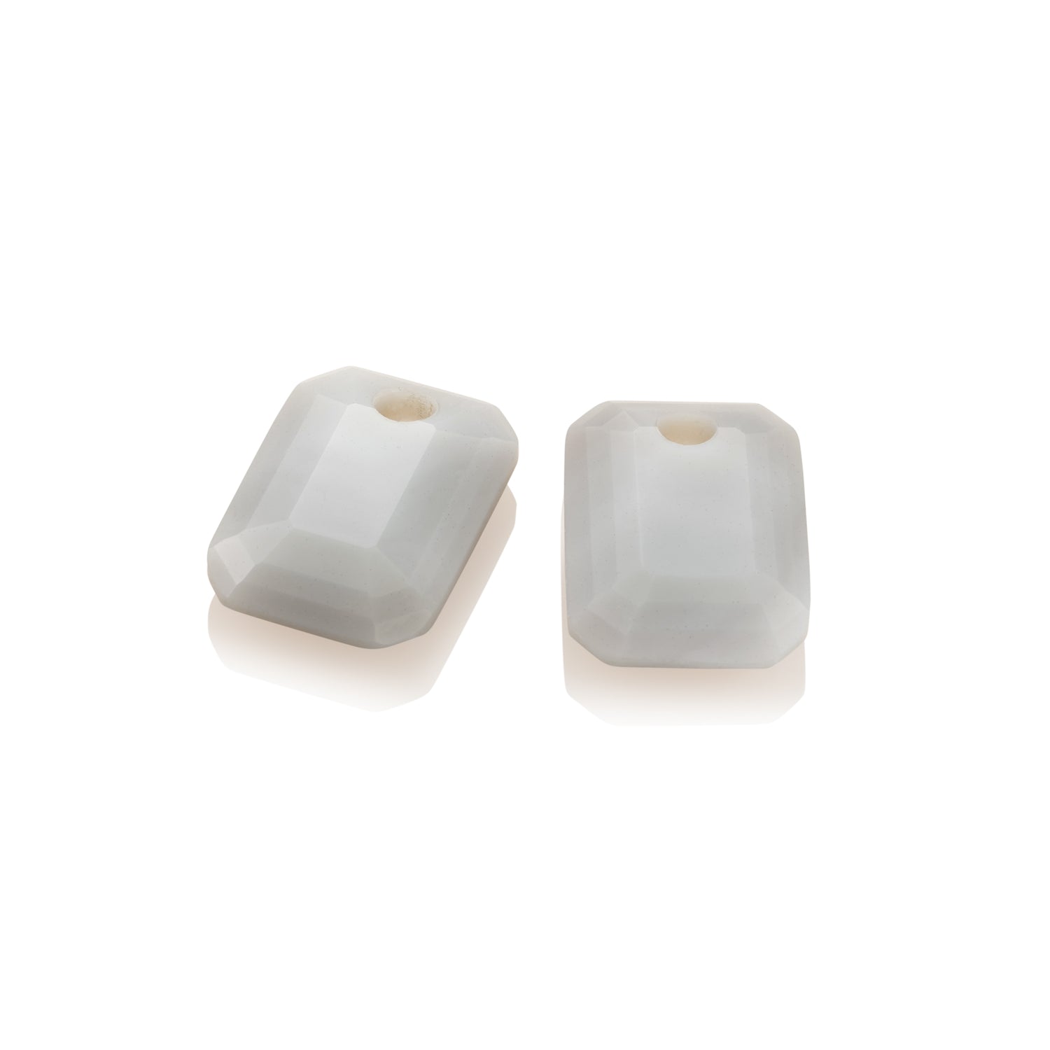 Grey Agate Baguette oorbel edelstenen