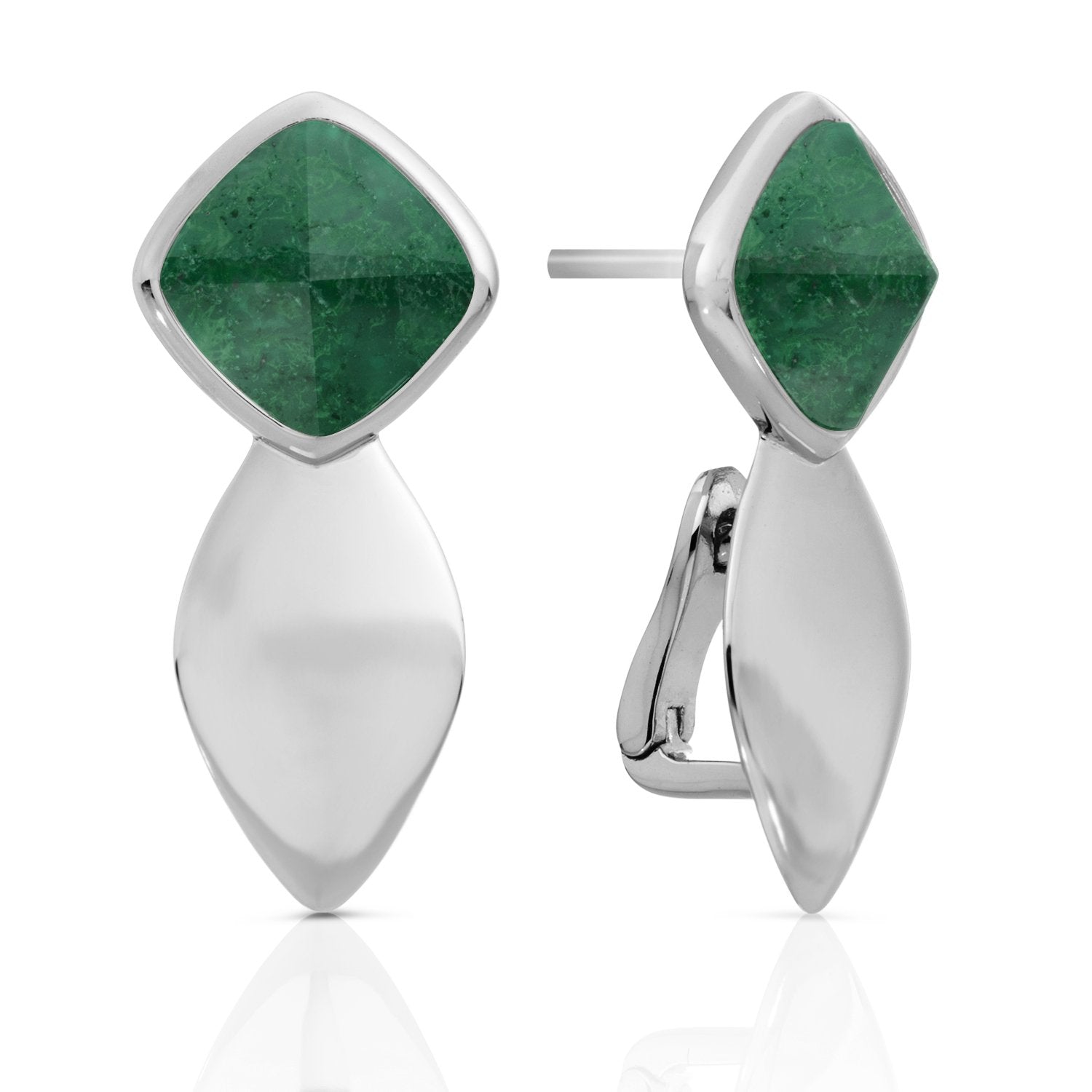 Edge Moss Agate Oorstekers
