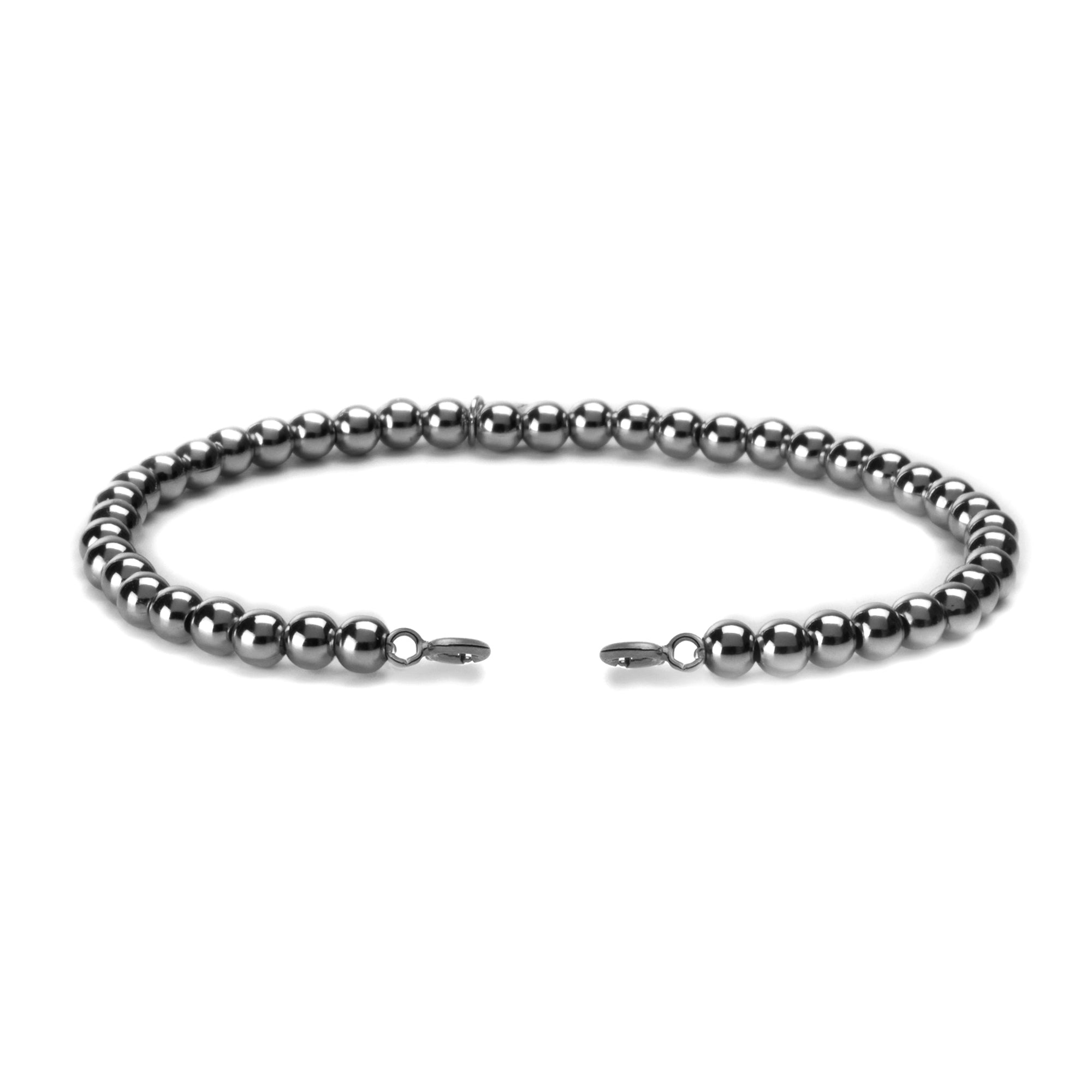 Orbit pendant armband, Zwart Rhodium 4MM