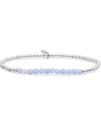 Zilveren kralen armband met edelstenen de blue lace agaat edelstenen