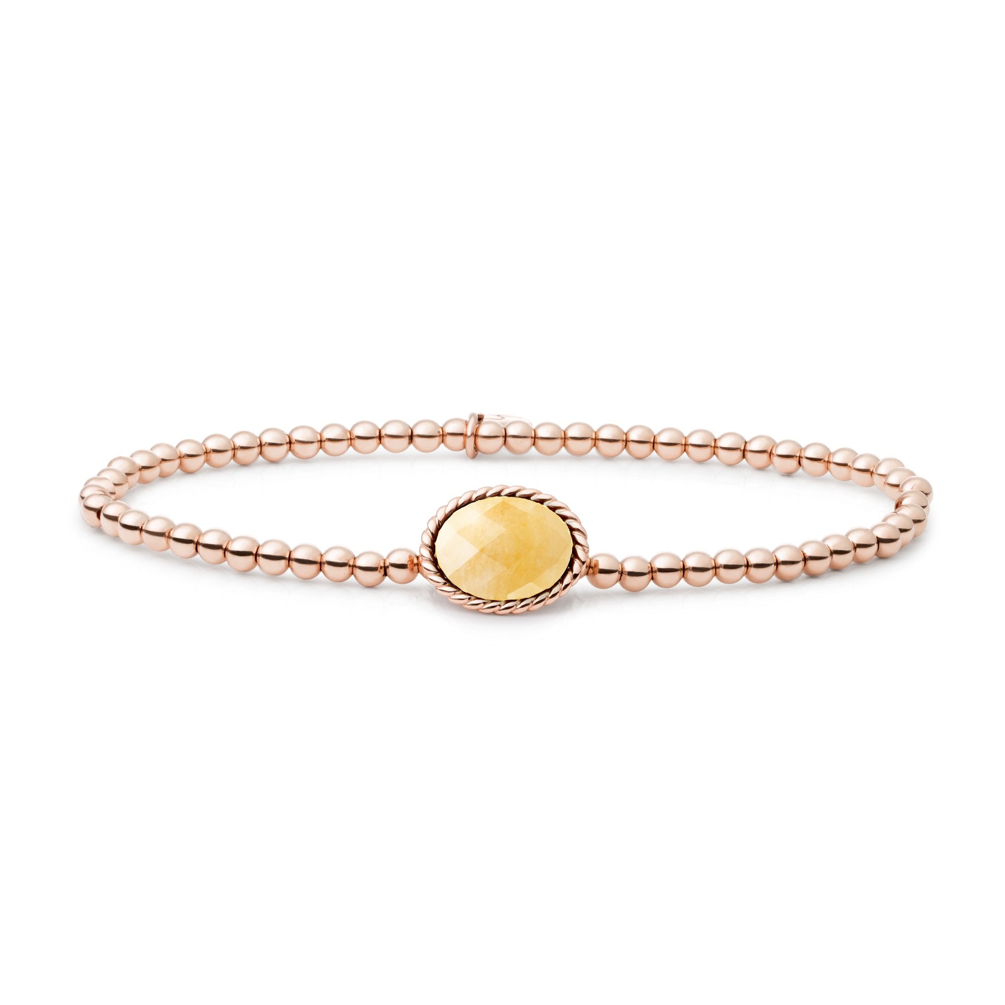 Yellow Jade Twist armband