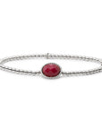 Red Jade Twist Armband