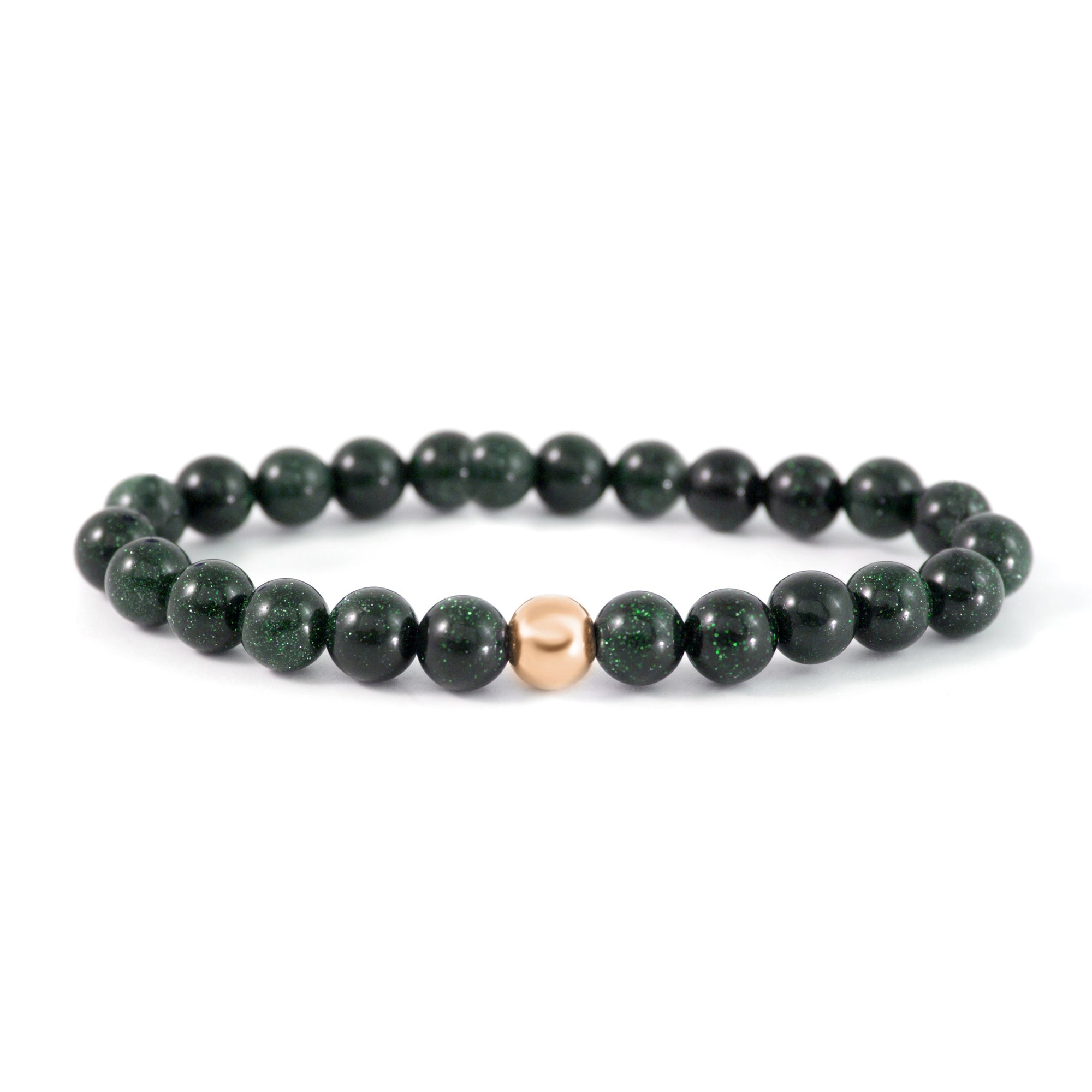 Goldstone Green Saturn Large 6MM