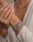 Kralen armband met Blue lace agate edelsteen