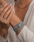 Juwelier zilveren armbanden met edelsteen