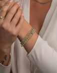 Zilveren armband voor dames met lemon quartz edelstenen van Sparkling