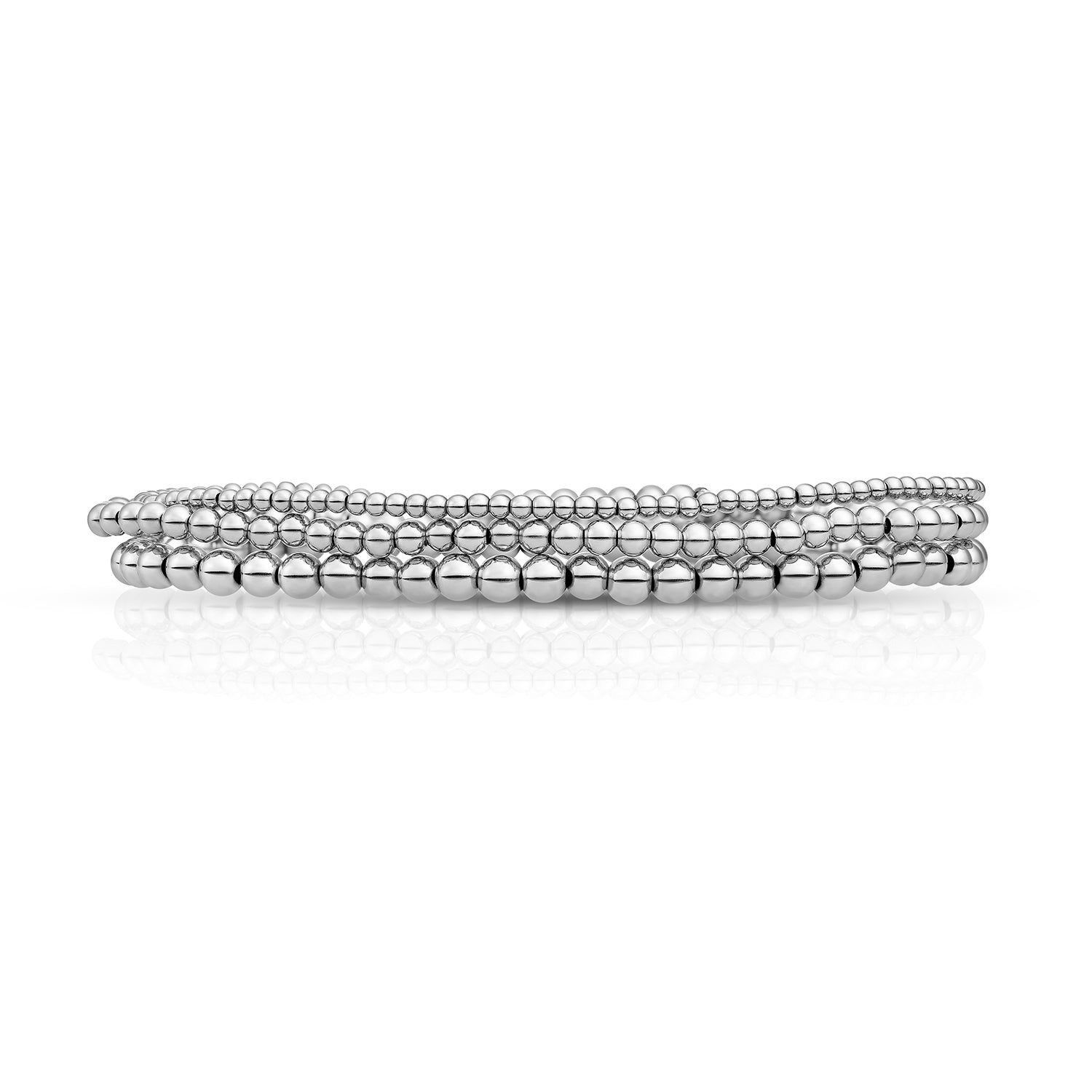Zilveren Essentials Armbanden | Medium stack