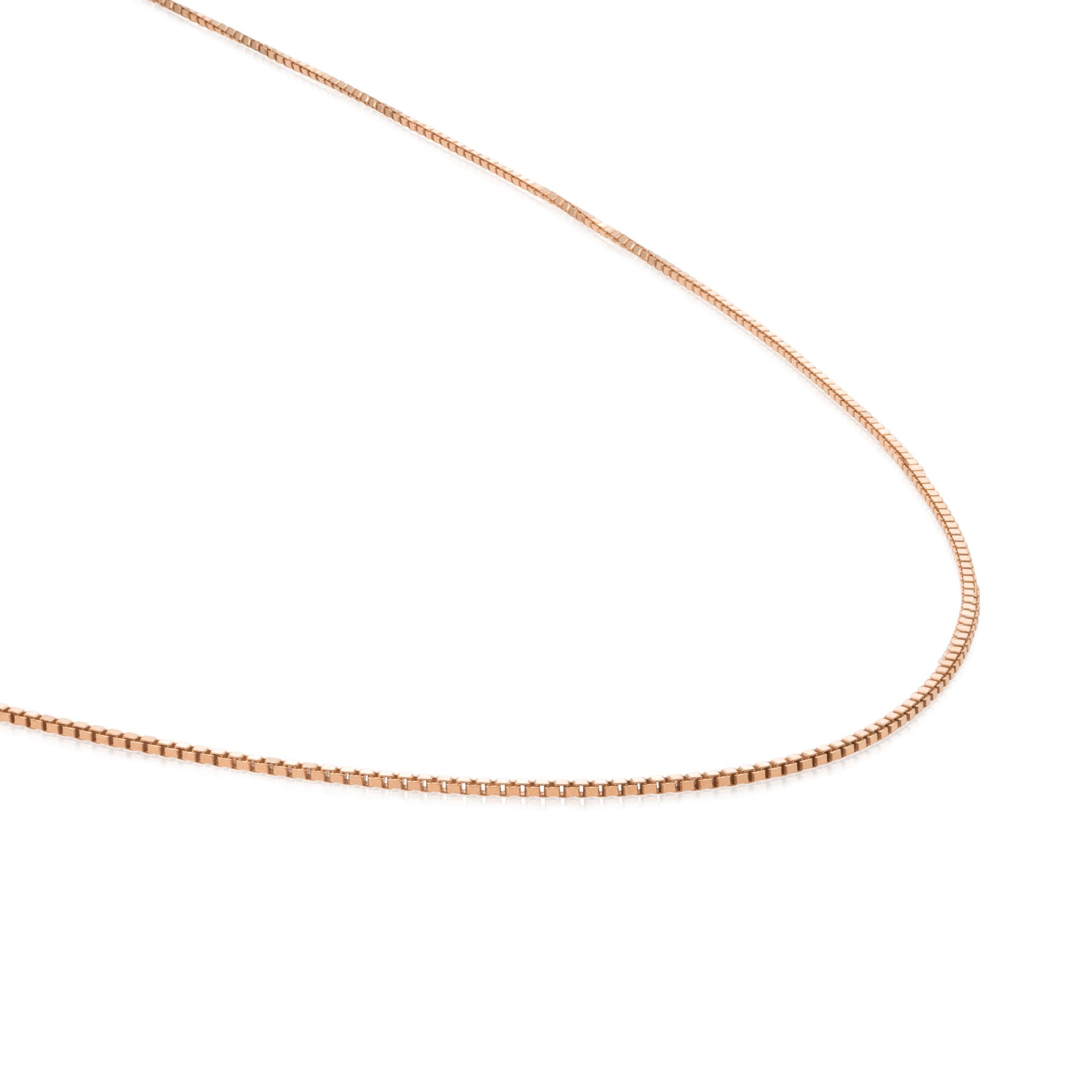 Square Box Ketting | Rosé Goudkleurig