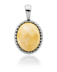 Twist pendant - Yellow Jade