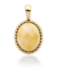 Twist pendant - Yellow Jade