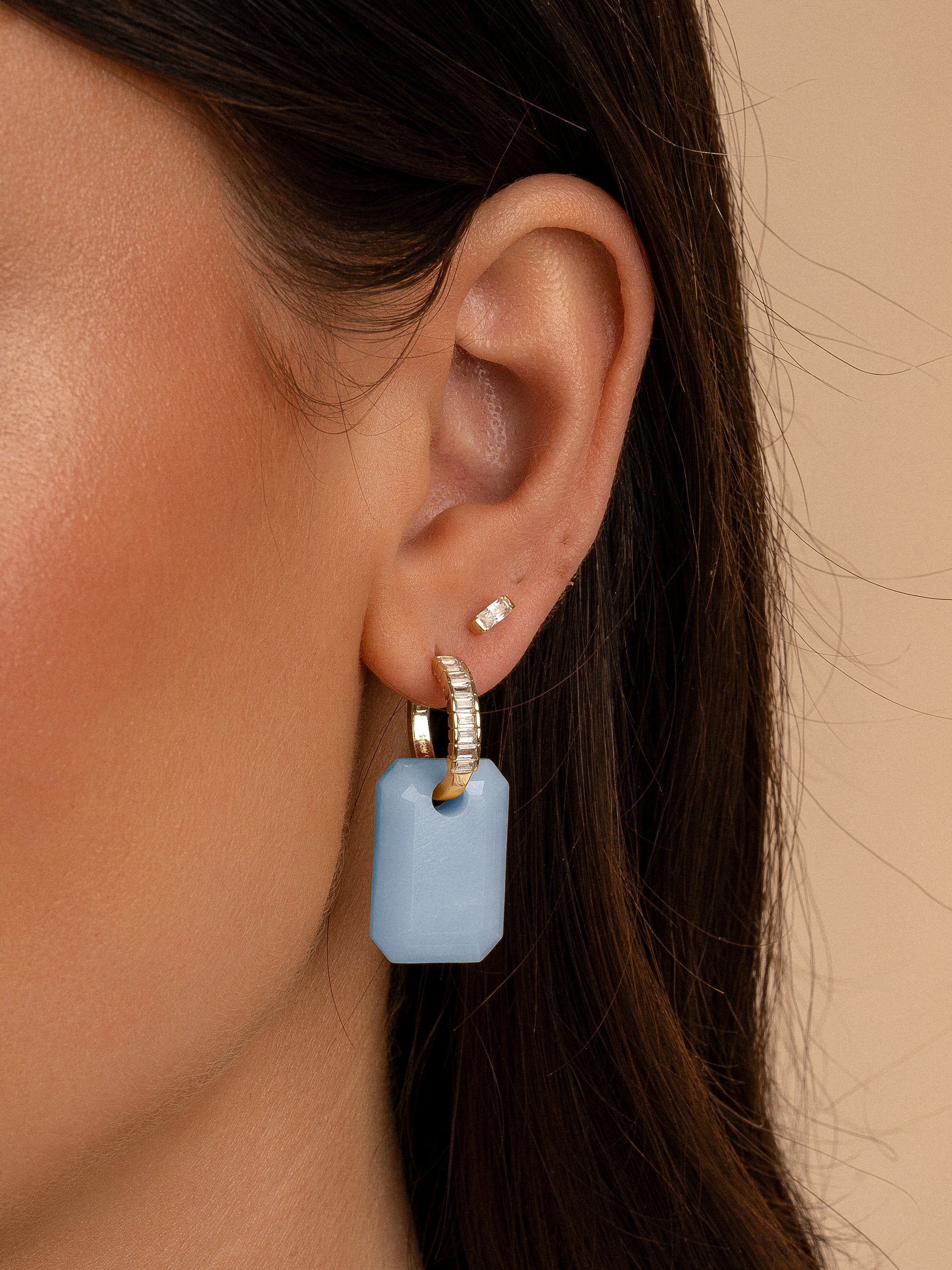 Dames oorbellen met blue lace agaate edelsteen oorbellen van Sparkling Jewels