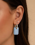 Dames oorbellen met blue lace agaate edelsteen oorbellen van Sparkling Jewels