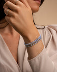 Vrouwen sieraden van Sparkling Jewels zilver met blue lace agaat armbanden