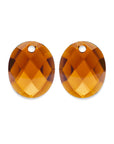 Citrine Quartz Large Oval Oorbel Edelstenen