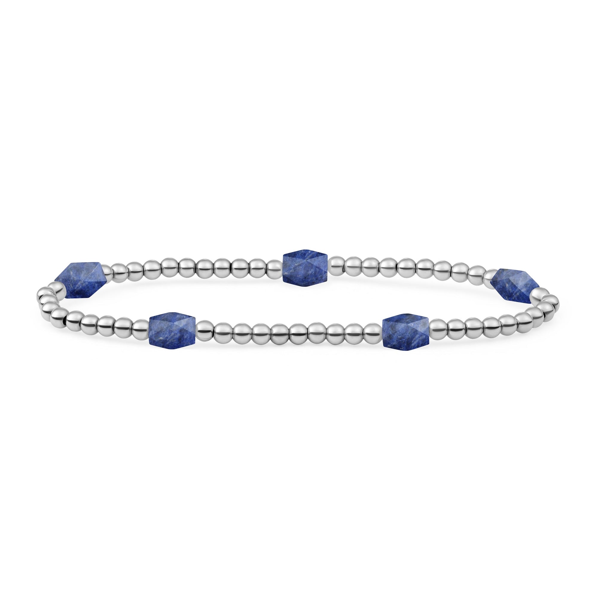Echt zilveren armband met kralen #kleur_zilver