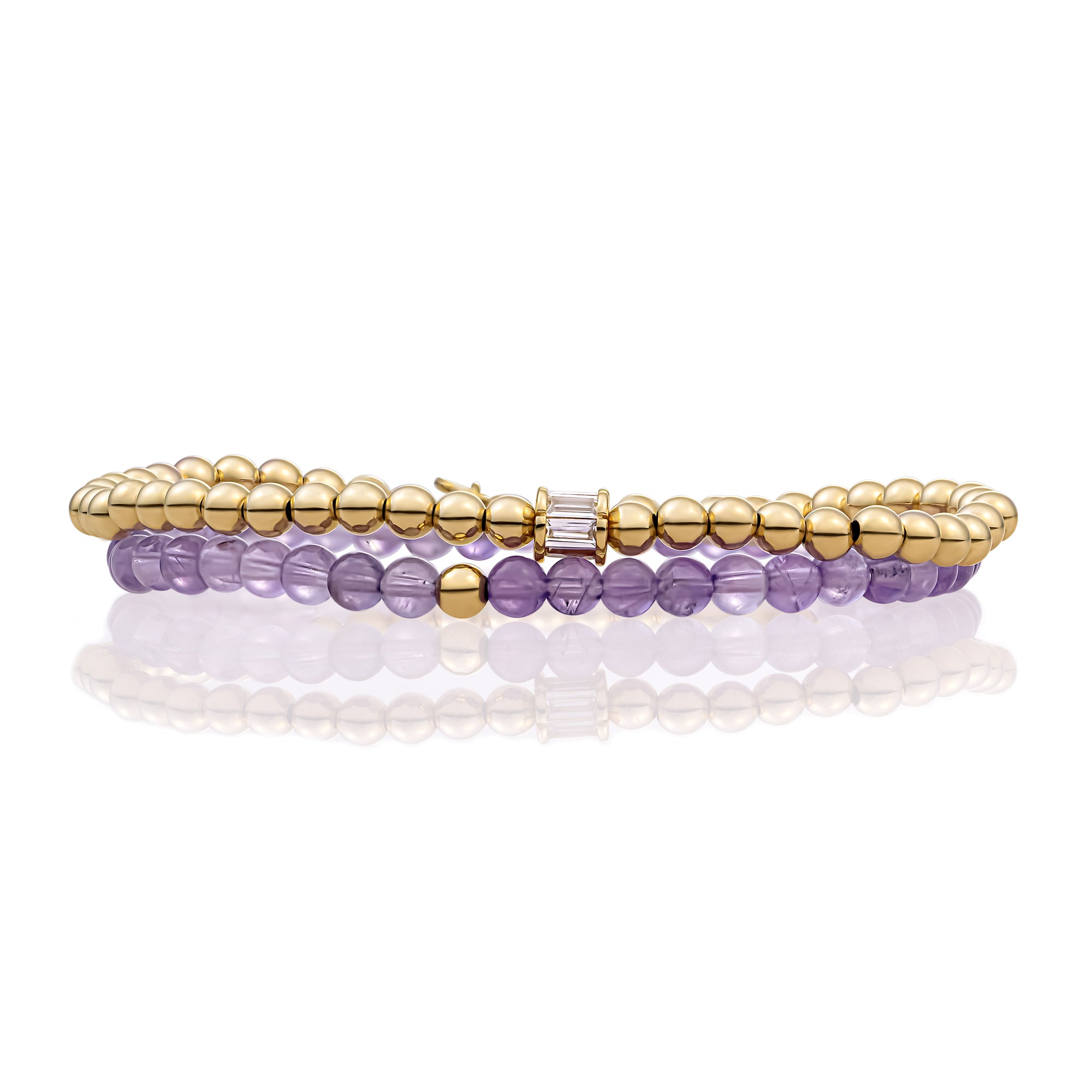 edelsteen armbanden in goudkleur dames