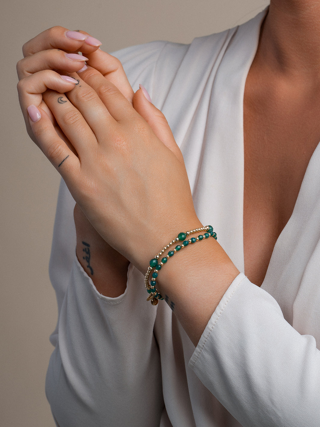 echt gouden armband met edelstenen voor dames 