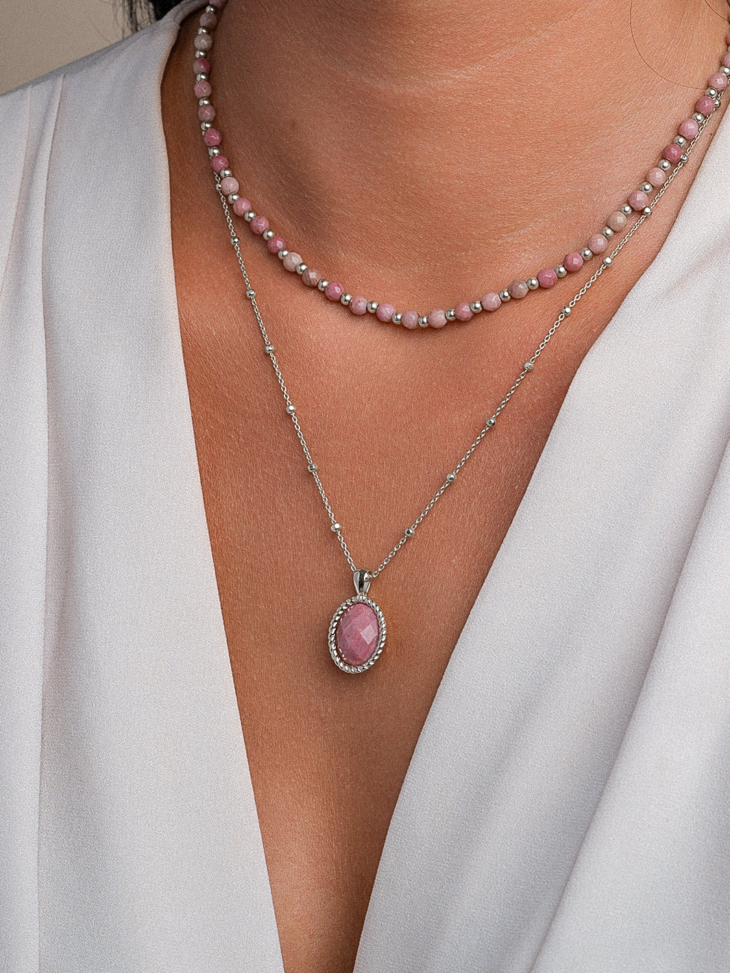 Sparkling Long Link Mix Ketting Edelsteen sieraden 