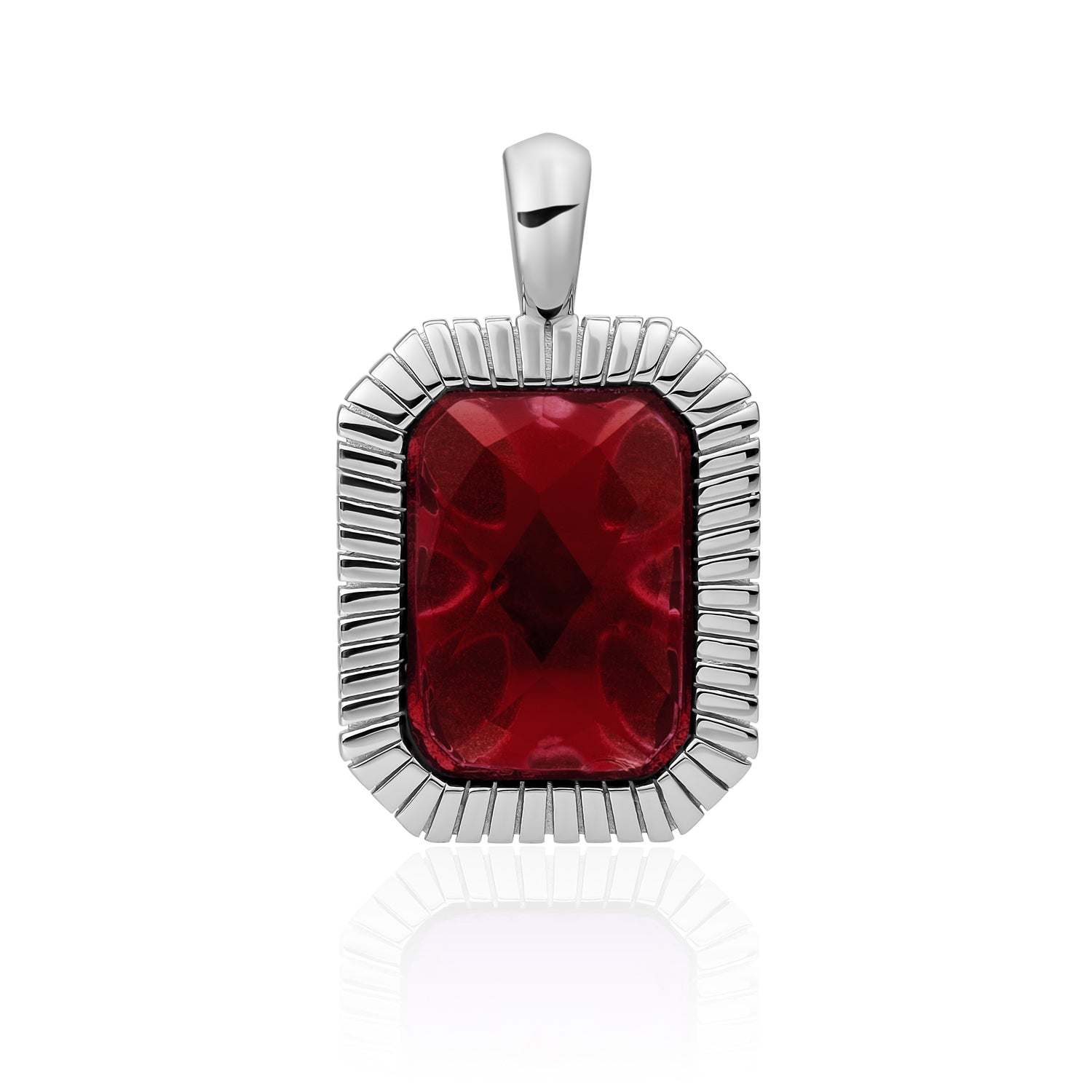 Baguette hanger met Ruby Quartz edelsteen van Sparkling 