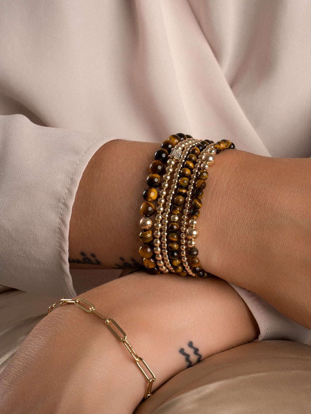 Tiger Eye Saturn large armband
