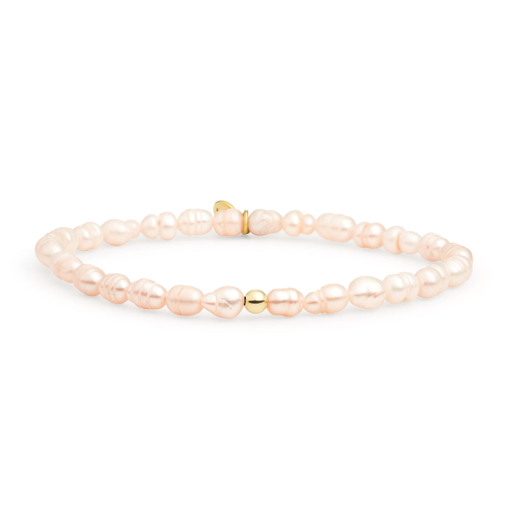 Armband met echte parels voor dames van Sparkling Jewels #kleur_goud