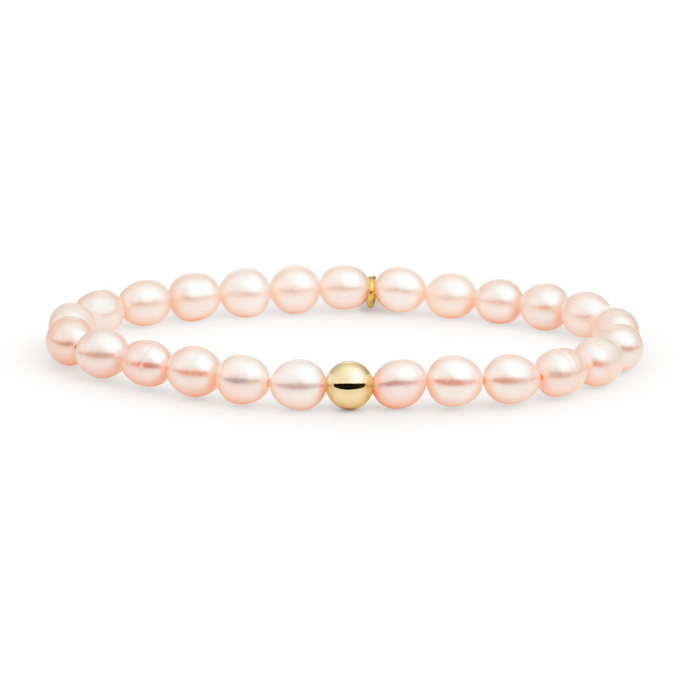 Parelarmband voor vrouwen met gouden kralen #kleur_goud
