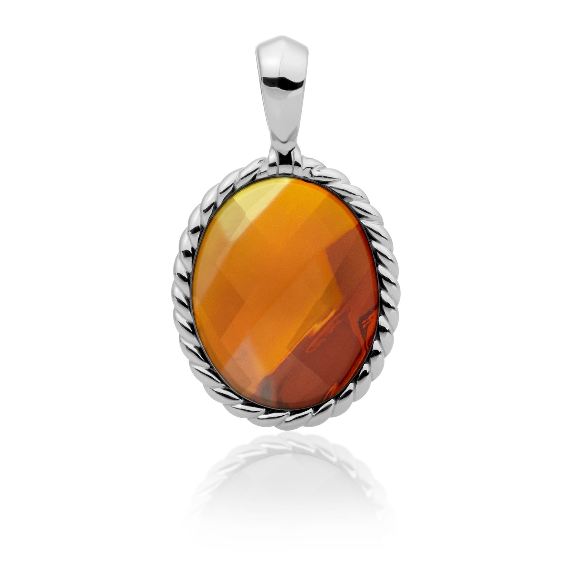 Ketting hanger met Citrine Quartz van Sparkling #kleur_zilver